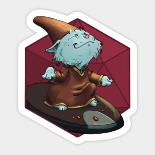 RPG cat funny wizard on a hoover Sticker